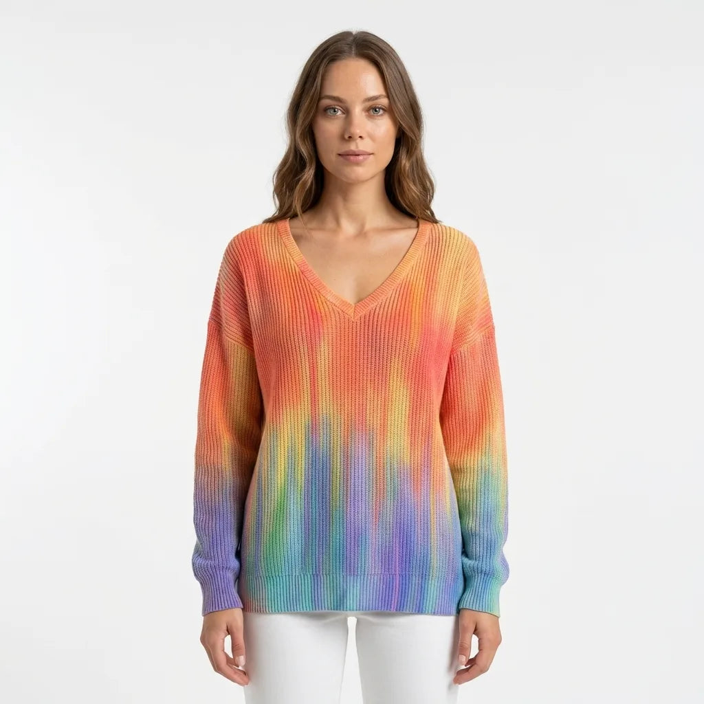 SOPHIE | Sweter z dekoltem w serek