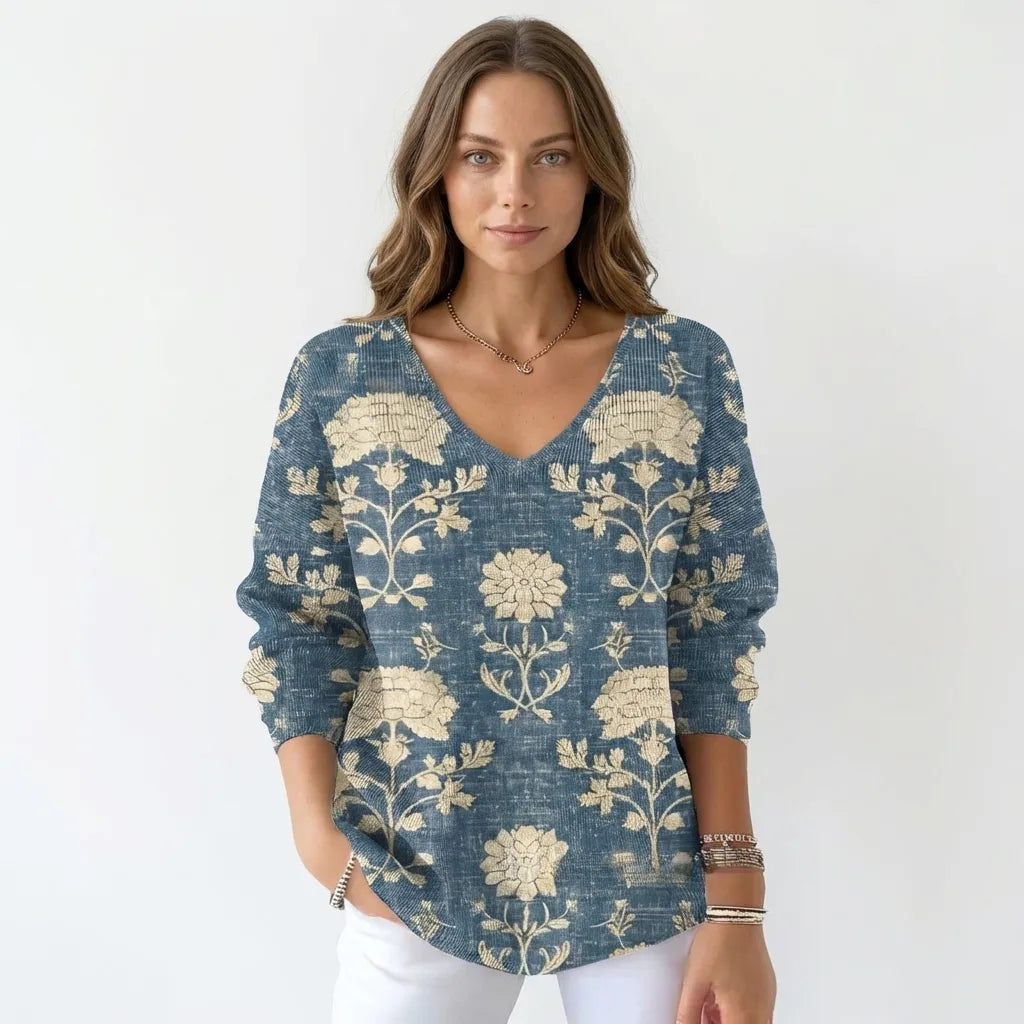 NOEMIE | Sweter z dekoltem w serek